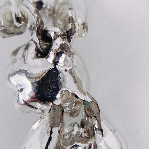 VTG Signed Judy Lee Mid Century Moonglow Lucite AB Rhinestone Silver Tone Choker - Picture 12 of 16